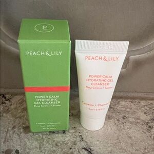 4/$14 Peach & Lily Power Calm Hydrating Gel Cleanser, 5 mL, New